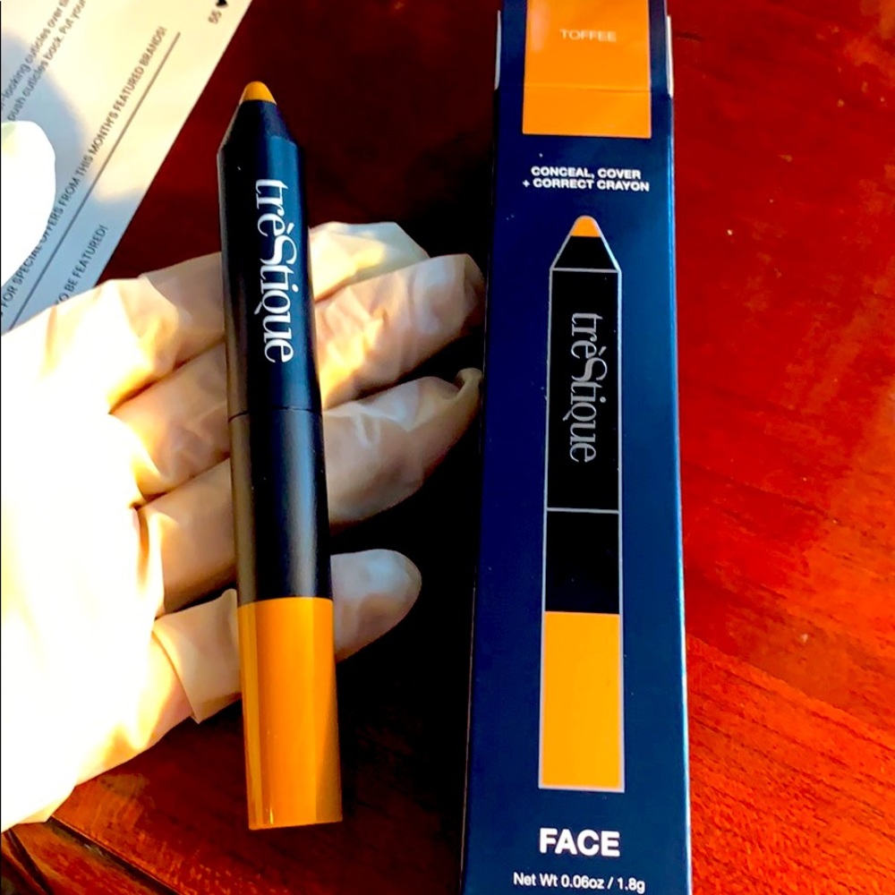 Conceal, cover, correct crayon